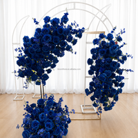 Guirlande de fleurs artificielles en soie blanche, chemin de table en roses, décoration florale pour mariage, fournitures pour la décoration de mariage