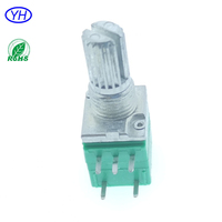 Potentiomètre rotatif RV097 RK097NS personnalisé 1k 2k 5k 10K 20k 50k 100k ohm 9mm 5 broches 10k avec interrupteur marche/arrêt pour l'audio