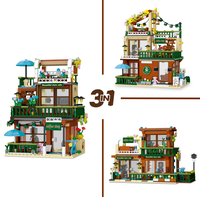Nouveau modèle disponible XMORK : Ensemble de construction 3-en-1 pour café avec lumières, jouets décoratifs pour exposition