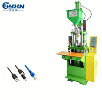 Machine de moulage par injection verticale 15T 20T 25T pour câbles de données USB, fiches audio, matériaux PVC, PC, PP