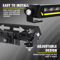 Nouvelle barre lumineuse LED droite de 38 pouces, faisceau combiné large et spot, avec feux de position ambre et blancs, 10000 lumens, ajustement universel