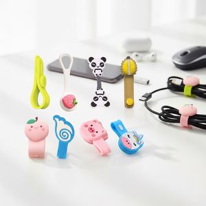 LA Reusable Silicone Rubber Magnetic Cable <b>Ties</b> Strap Multi Color Flexible Silicone Cable Wire Organizer <b>Clips</b> - Product Image 2