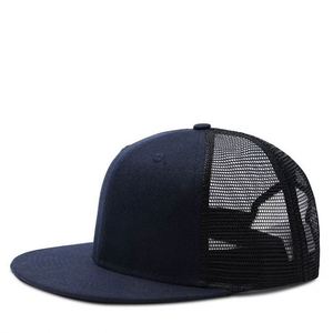 Men's <b>Summer</b> Breathable SnapBack <b>Cap</b> Mesh <b>Flat</b> Brim Hat Net Back Hip Hop Sports for Outdoor Party Use Featuring Leaf Checkered - Product Image 4