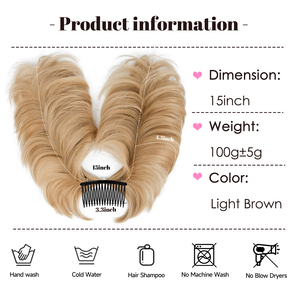 AliLeader <span class=keywords><strong>Chignon</strong></span> Bouclé Synthétique, Postiche <span class=keywords><strong>Chignon</strong></span> Effiloché avec Peigne Latéral à Clipser, Accessoire <span class=keywords><strong>Cheveux</strong></span> Coiffure Haute Désordonnée - Product Image 3