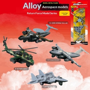 Juego de 4 Aviones de Juguete de Aleación, Modelo Jian20, Helicóptero, Avión de Combate MB310, Caja de Color - Product Image 1
