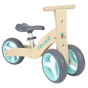 새로운 디자인 다기능 나무 아기 워커 2-6 세 어린이 미니 균형 자전거 세발 자전거 유아 지원 ODM OEM