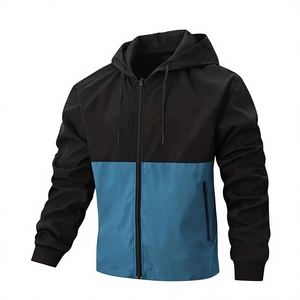 Men's Eco-Friendly Knitted Fleece Long Sleeve Hooded Zip-Up <b>Jacket</b> Windproof Smart Casual <b>Slim</b> <b>Fit</b> Winter Wear Black Blue - Product Image 1
