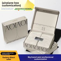Boîtes d'avion colorées personnalisées en carton ondulé recyclable, emballage pliable pour cosmétiques et vêtements, conception gratuite