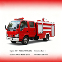 Camion Pompier Isuzu 4000L Diesel avec Réservoir d'Eau et Mousse, Euro 6, 4CBM, Conduite à Gauche, Pompe CB10, Climatisation, ABS, Direction Assistée