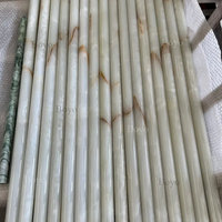Poignée de porte en marbre de luxe en pierre naturelle onyx blanc vert Guatemala, longue décoration en marbre pour hôtel