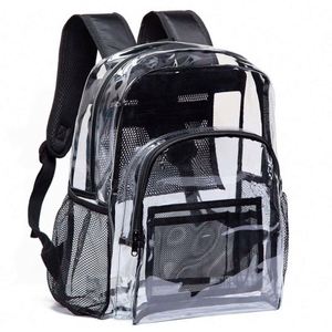 Reinforced Padded Straps Clear Heavy Duty <b>Backpack</b> Transparent Pvc <b>Backpack</b> - Product Image 1