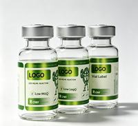 Étiquettes holographiques imperméables pour flacons en vinyle, pour contenants en verre de 5 ml et 10 ml, autocollants personnalisés