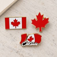 Épinglette en émail du drapeau du Canada, feuille d'érable, broche en métal, souvenir d'Ottawa, pour sac à dos, chapeau, collection de voyage, cadeau