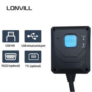 Escáner de Código de Barras LONVILL USB HID, Puerto Serie Virtual USB RS232 TTL, Escaneo, Tamaño Pequeño, Plug and Play, para Gabinetes de Mensajería - Product Image 1