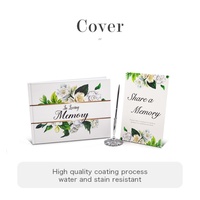 Livre d'or de mariage personnalisé avec impression professionnelle, coffret avec stylo pour souvenirs et messages