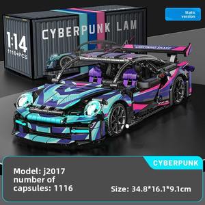 Ensemble de blocs de construction Cyberpunk Supercar 1000 + PCS | Modèle de voiture télécommandée de haute technologie pour adultes et enfants | Matériau ABS - Product Image 3