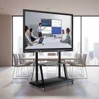 Tableau interactif intelligent LCD 4K tactile 20 points de 55, 65, 75 et 85 pouces avec cadre métallique pour les écoles et l'enseignement, système d'exploitation Windows/Android