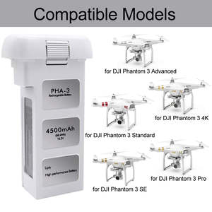 Batería de Dron para DJI <span class=keywords><strong>Phantom</strong></span> <span class=keywords><strong>3</strong></span> Pro / Standard / Advanced / SE / <span class=keywords><strong>4K</strong></span> 15.2V 4500mAh LiPo 4S Baterías de Repuesto Inteligentes para UAV - Product Image 3