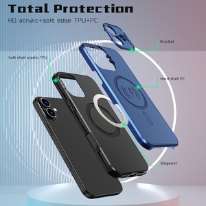 Hybrid PC TPU Magnetic Armor Phone Case para <span class=keywords><strong>iPhone</strong></span> 16 15 14 Pro Max <span class=keywords><strong>13</strong></span> Plus-Rugged Wireless Charging Fundas Case - Product Image 3