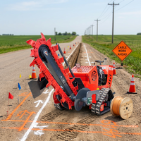 Trancheuse à chaîne portée de 750 mm de profondeur à vendre – Prix usine – Petite machine de tranchage portable pour l'irrigation et la pose de canalisations