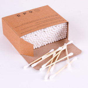 Bastoncini di bambù biologici Oem In cotone di bambù In vendita In scatola di carta rotonda - Product Image 3