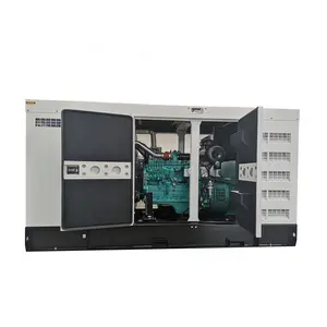 Radyatör ile Cummins motor 6BT 4BT dizel jeneratör seti sessiz 30kva 50 kva 150kva ile 80KW 100KVA jeneratör