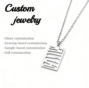Inspire <strong>Jewelry</strong> Stainless Steel Fashion <strong>Jewelry</strong> Cut Out Bamboo Necklace Gifts for Unisex <strong>High</strong>-<strong>end</strong> Custom <strong>Jewelry</strong> - Product Image 1