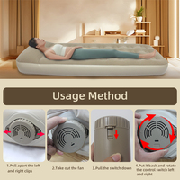 Lit gonflable portable pliable à 21 trous, matelas pneumatique de haute qualité, tapis de couchage pour le camping avec oreiller pour la chambre à coucher et l'hôtel