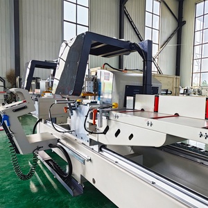 Máquina de corte de tubos y perfiles de aluminio CNC de <span class=keywords><strong>doble</strong></span> cabezal con pantalla digital y sierra ingletadora de plástico - Product Image 2