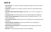 Batterie au lithium Deye BOS-B de stockage 14,3 Kw 215kWh batterie solaire Lifepo4