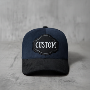 Gorra de Béisbol de Pana de Cinco Paneles, Bicolor, Ajustable, sin Estructura, con Logotipo Personalizado de Alta Calidad, Impresión y Bordado, para Regalo de Fiesta - Product Image 1