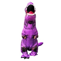 Fête de noël décoration de maison pour enfants, cadeau unique de couleur violette, grand costume de dinosaure gonflable géant pour adultes