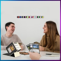 Boîte de rangement pour cartes de jeu de société JUZI en cuir PU imperméable avec fenêtre latérale pour cartes Yugioh TCG