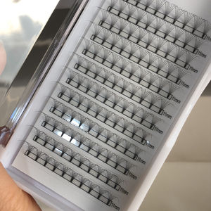 Bonnes évaluations Cils pré-faits à base courte en D et C Curl de 0,07 mm Noir foncé 3D 4D 5D 6D 7D - Product Image 5