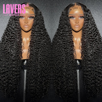 Perruque en cheveux humains bouclés 13x6 de qualité supérieure, sans colle, longue, naturelle, transparente, à ondulations profondes, en dentelle, vente en gros