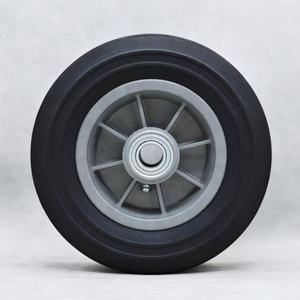 S-S Airless Preto Roda de Borracha Pneumática <span class=keywords><strong>Semi</strong></span> 8 polegadas Rodízio Do Trole Do Polímero - Product Image 5