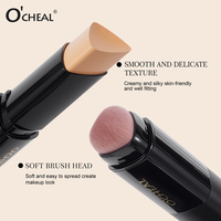 Fond de teint en stick à pinceau souple, minimiseur de pores, longue tenue, waterproof, contrôle du sébum, fini mat naturel, couvrance totale