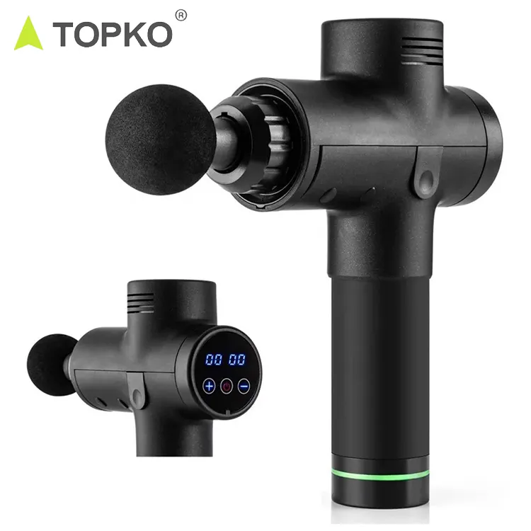 TOPKO 6 head quick rechargeable portable handheld electric body massager massage gun