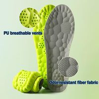 Semelles intérieures confortables en silicone et mousse à mémoire de forme PU pour hommes et femmes, respirantes, légères, absorbant les chocs, rehaussant la voûte plantaire