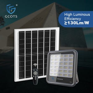 GCOTS 150W 300W 300W 400W 500W IP65 Waterproof Aluminum Housing External Lighting Security Led Solar <b>Flood</b> <b>Light</b> for Courtyard - Product Image 2