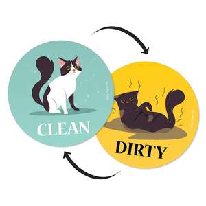 Personalizado de doble cara reversible flexible voltear decorativo divertido supuestamente lavavajillas imanes limpios y sucios signo - Product Image 4