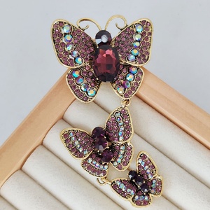 Broche de Mariposa de Lujo de Diseño Exclusivo con Zirconia y Baño de Oro, Engaste de Bisel para Mujer, Moda Vintage, Fiesta, Compromiso, Aleación - Product Image 6