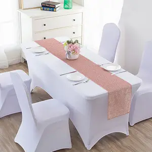 Estilo chinês elegante decoração de festa casamento, longa mesa redonda peças mesas artesanais tecido crochê corredores de mesa