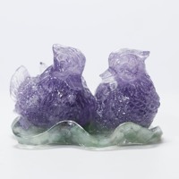 Adorno de Pato Mandarín, Piedra de Cristal, Regalo de Boda para el Hogar, Recuerdo, Decoración de Escritorio, Regalo de Bendición