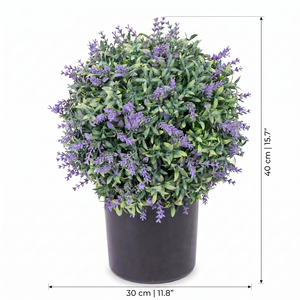 RUOPEI Plante artificielle de lavande en pot, bonsaï d'intérieur, résistante aux UV, écologique, en PE, forme boule réaliste, pour table - Product Image 5