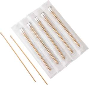 Kapas steril medis dengan tongkat kayu atau tongkat plastik aplikator kapas - Product Image 1