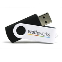 Flashdisk USB 2.0 Putar Promosi 2GB-32GB Cetak Logo Kustom, Memory Stick USB Metal Terenkripsi, Ready Stock
