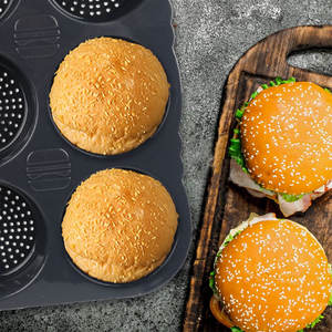 Antiadhésif 4/6/7 trous facile à libérer <span class=keywords><strong>pain</strong></span> Silicone <span class=keywords><strong>Hamburger</strong></span> chignon moule <span class=keywords><strong>Hamburger</strong></span> chignon moule <span class=keywords><strong>de</strong></span> cuisson pour <span class=keywords><strong>hamburger</strong></span> <span class=keywords><strong>maison</strong></span> petits pains - Product Image 6