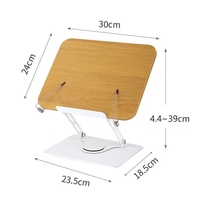 Support d'ordinateur portable ergonomique réglable Zeno pour lit, 16 pouces, en acier laminé à froid, portable et pliable, rehausseur de bureau pour PC