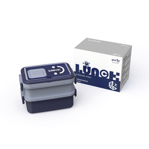 Ensemble de boîtes à lunch en acier inoxydable à double couche avec tasse à soupe, boîte à bento portable anti-fuite pour étudiants, employés de bureau, stockage alimentaire - Product Image 3
